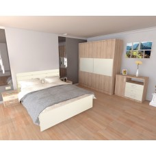 Dormitor Milano cu Pat Sonoma 160x200 cm